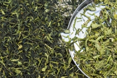 Dried tea leaves as a background for a booklet