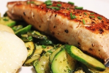Yellowtail-fish-with-Herby-Courgettes