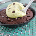  Single serving brownie with mint ice cream 