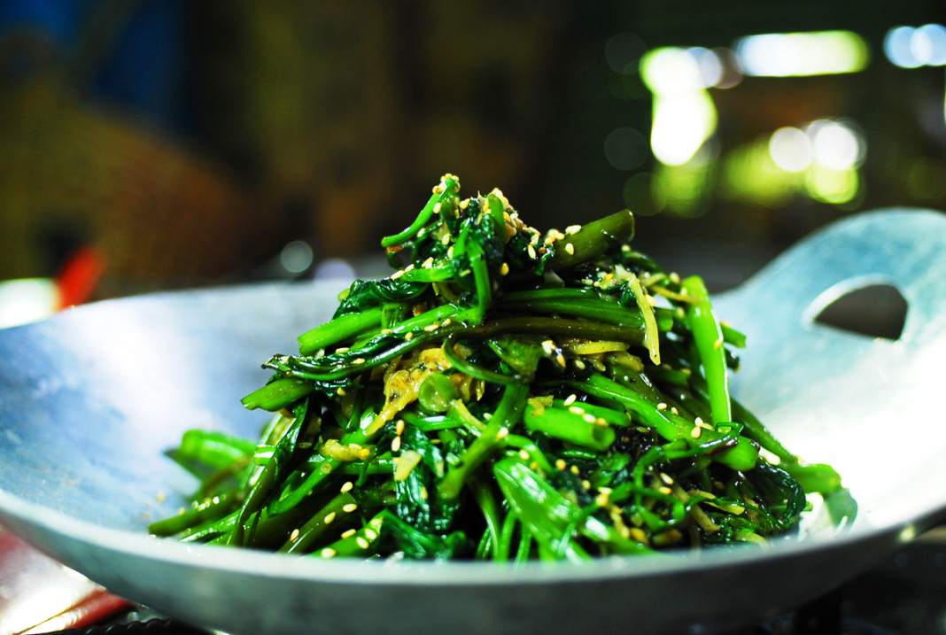 Water spinach tossed with ginger and preserved bean curd Health Benefits