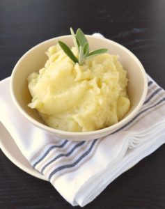 Potato puree with garlic and sage