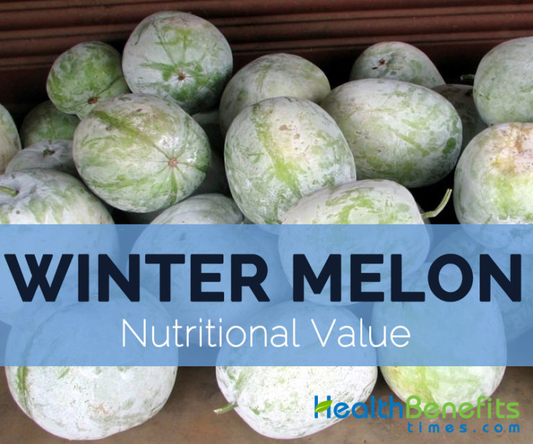Winter melon Nutritional value and DV