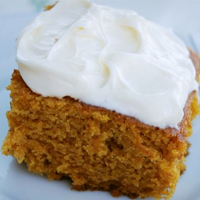 Pumpkin Cake bars with cream Cheese Frosting