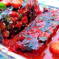 Summer berries and red wine jelly