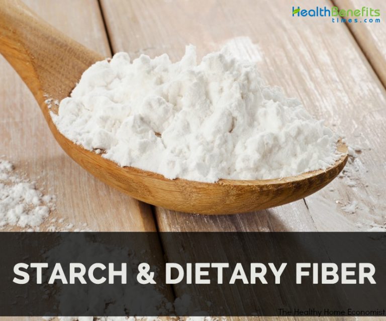 Health benefits of starch and dietary fiber in food
