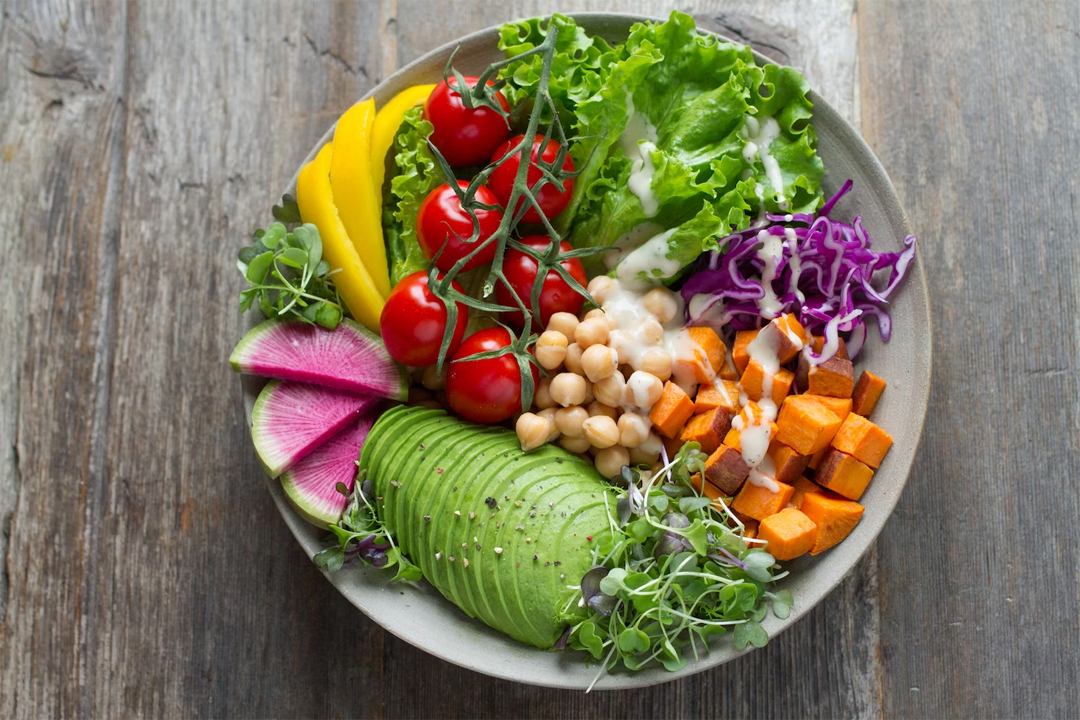 A bowl of healthy foods that help ease the symptoms of opiate withdrawal
