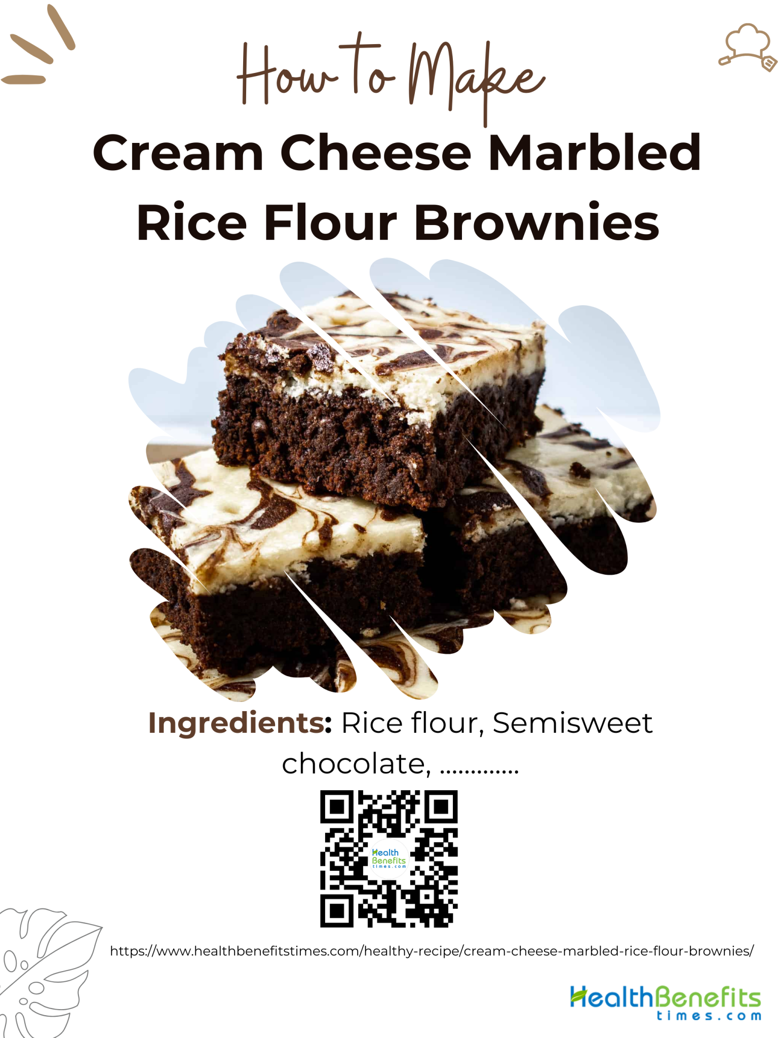 Cream Cheese Marbled Rice Flour Brownies Health Benefits