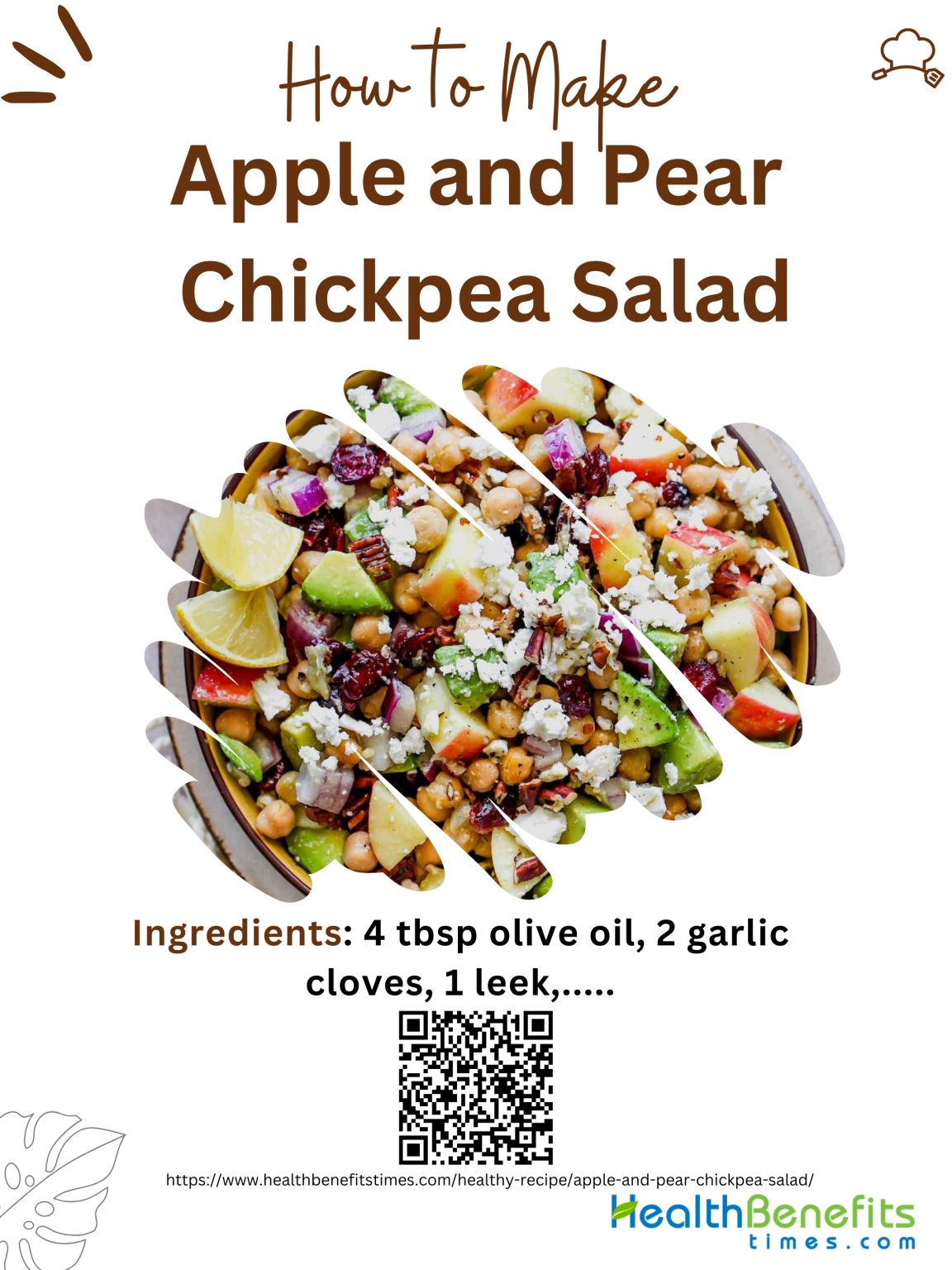 Apple and Pear Chickpea Salad Health Benefits