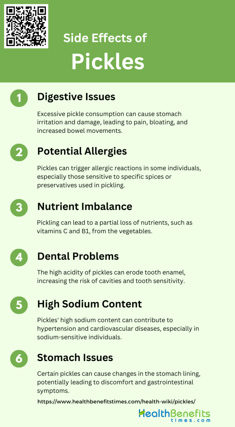 Side Effects of Pickles Health Benefits