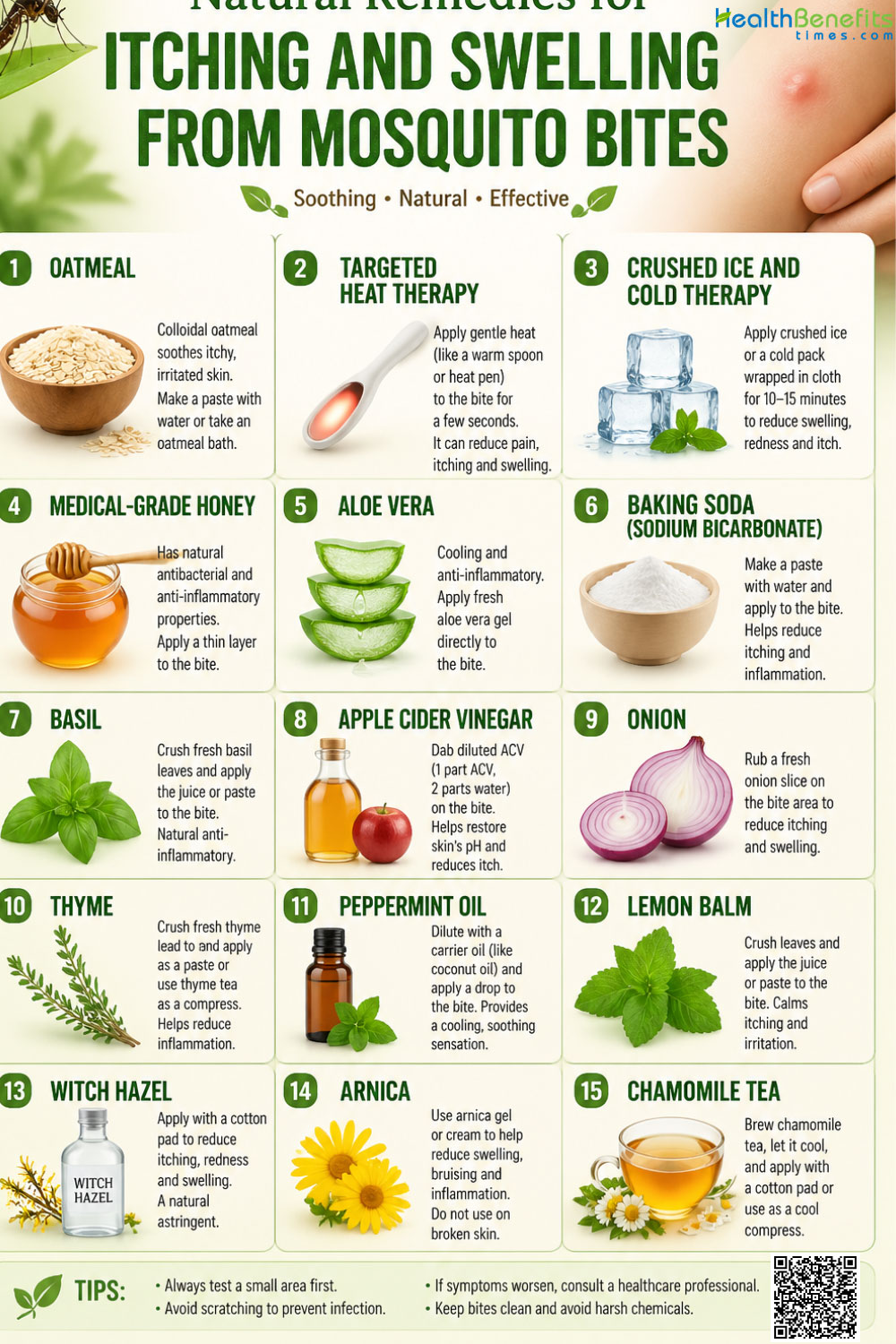Natural Remedies for Itching and Swelling from Mosquito Bites