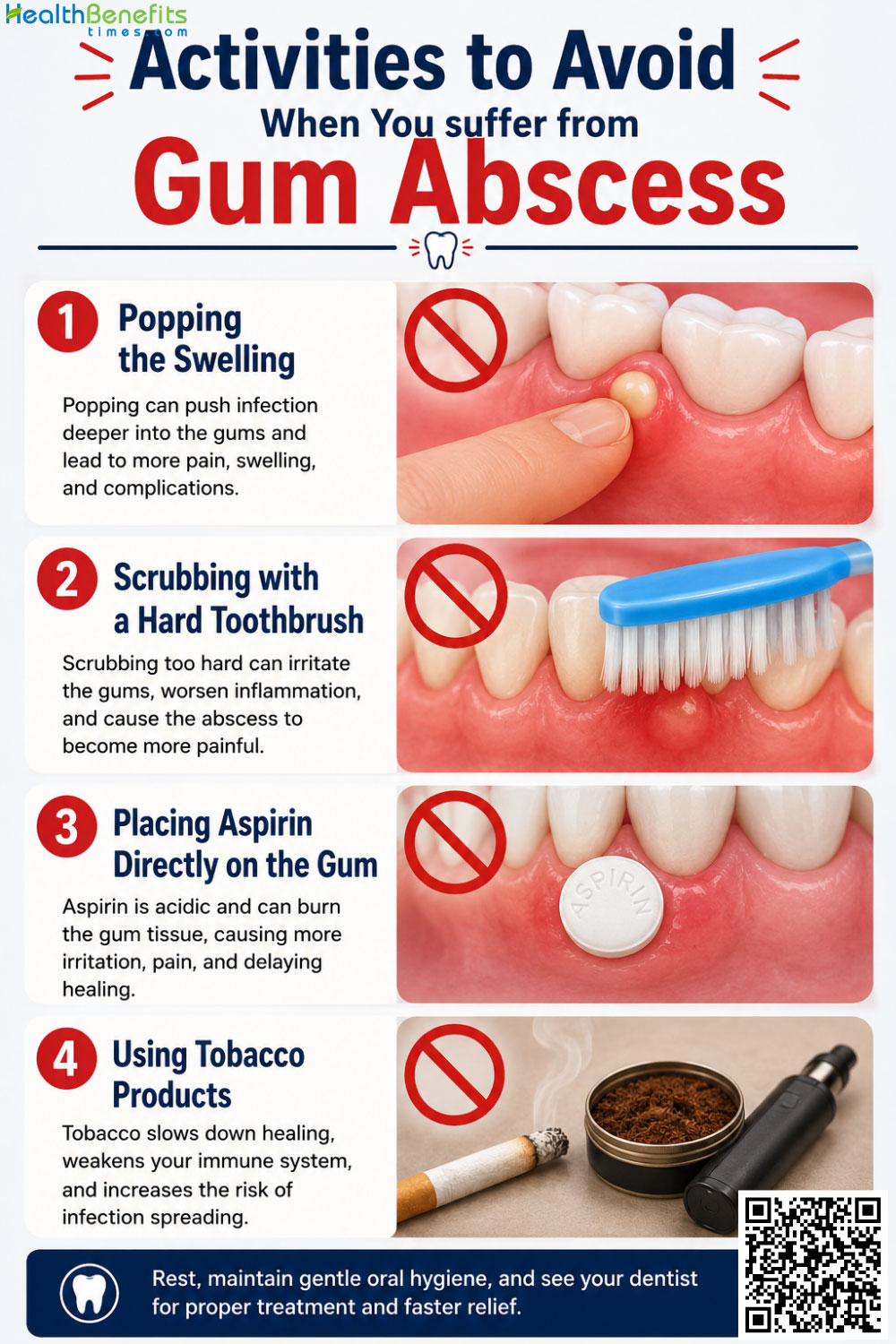 Activities to Avoid When You suffer from Gum Abscess