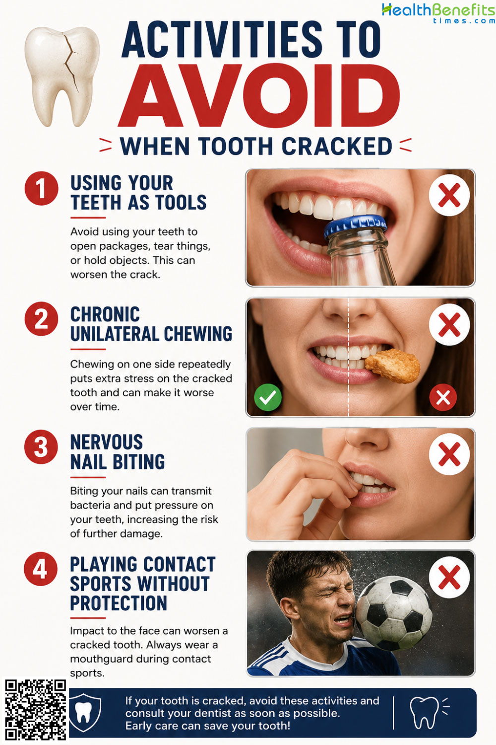 Activities to Avoid When tooth cracked