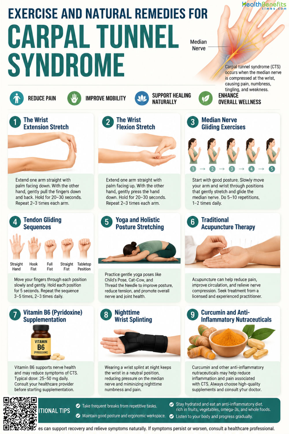 Exercise and Natural Remedies for Carpal tunnel syndrome