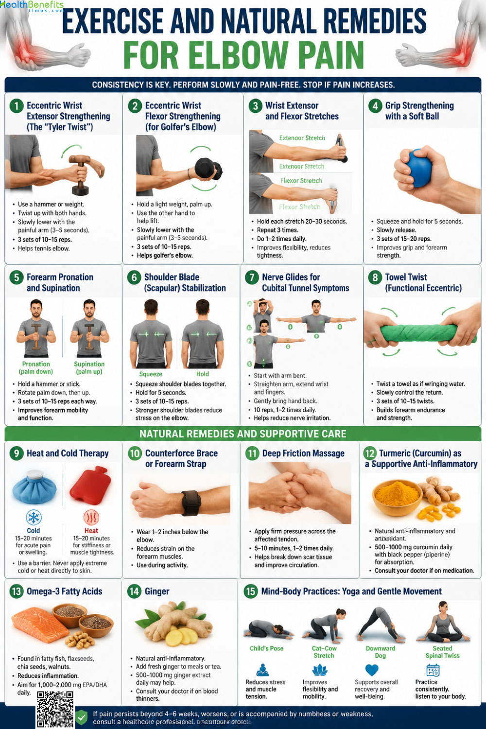 Exercise and Natural Remedies for Elbow Pain
