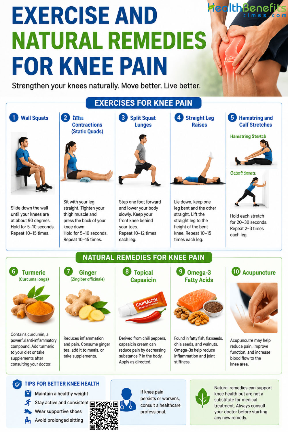 Exercise and Natural Remedies for Knee Pain