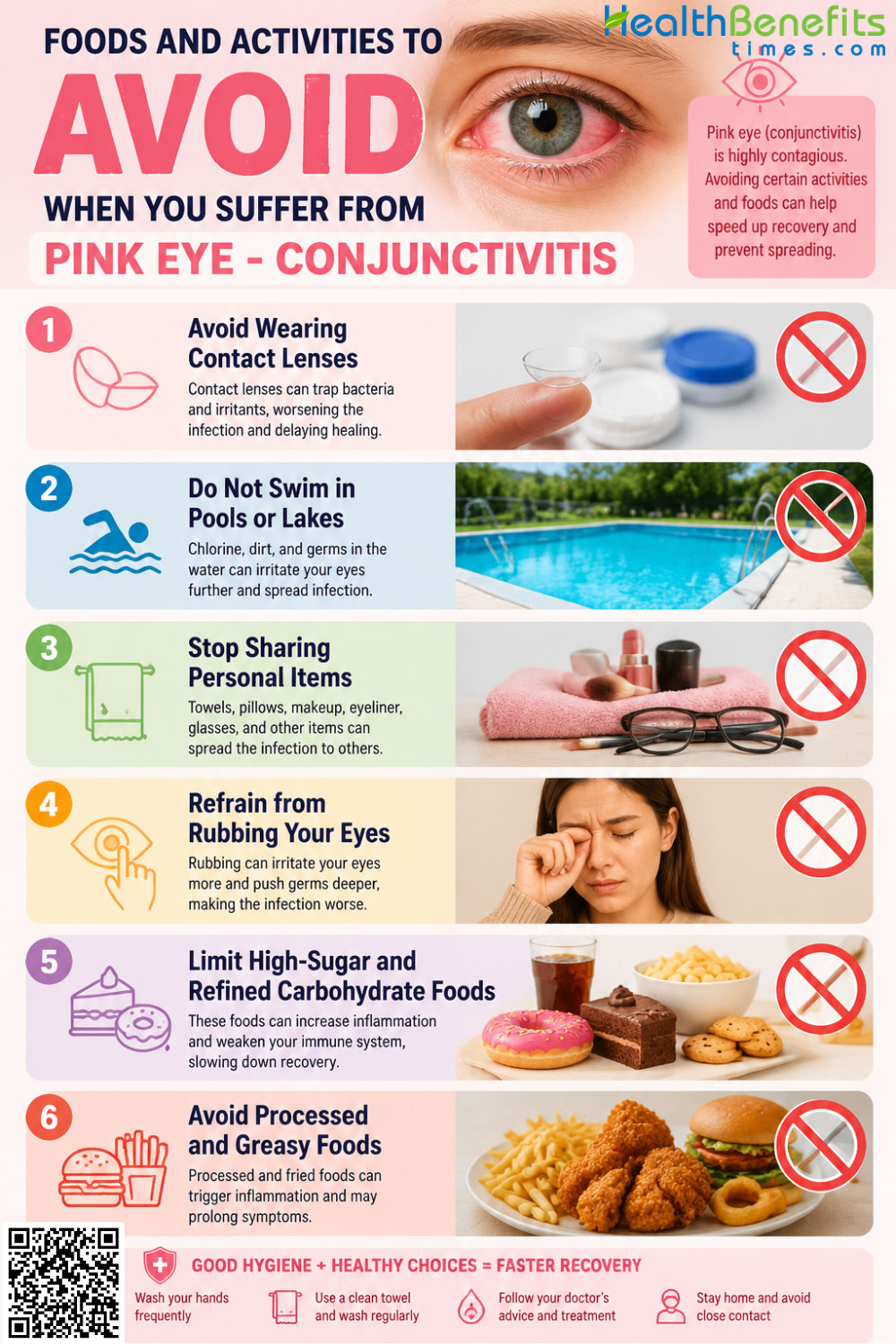 Foods and Activities to Avoid When You Suffer from Pink Eye - Conjunctivitis