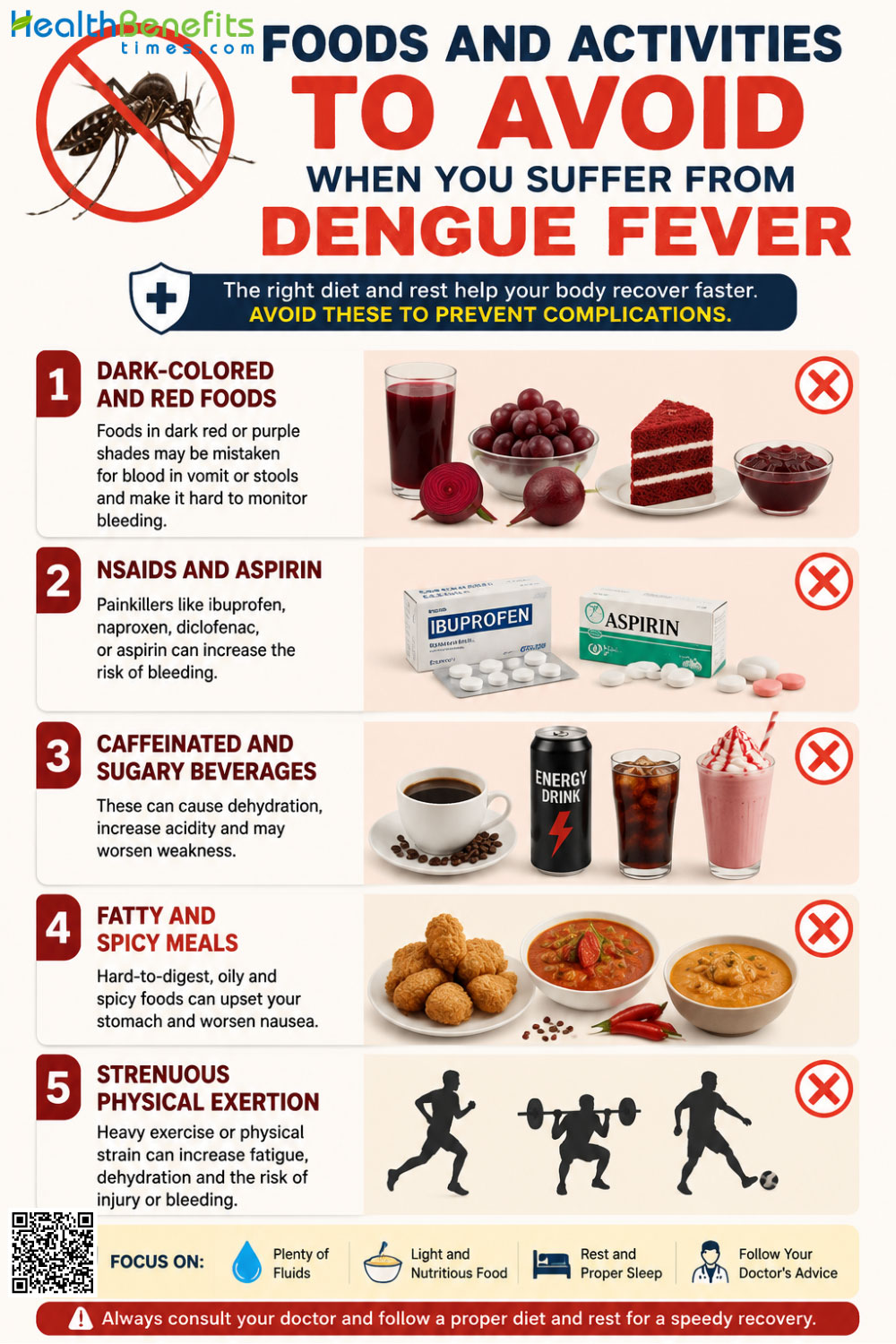 Foods and Activities to Avoid When You suffer from DENGUE FEVER