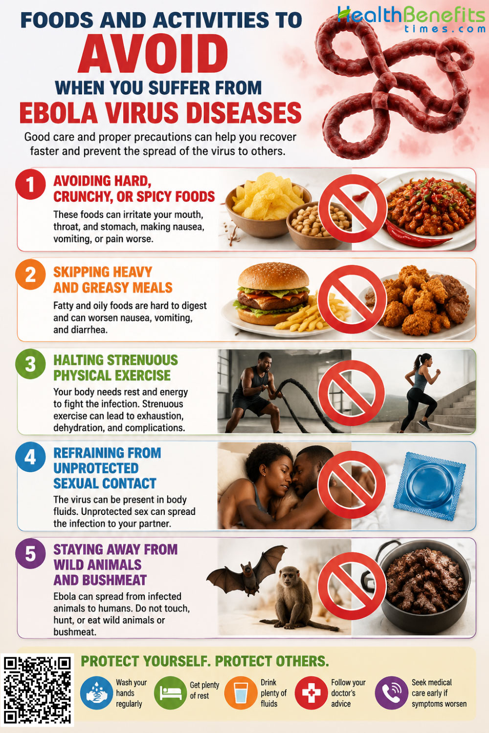 Foods and Activities to Avoid When You suffer from Ebola Virus Disease