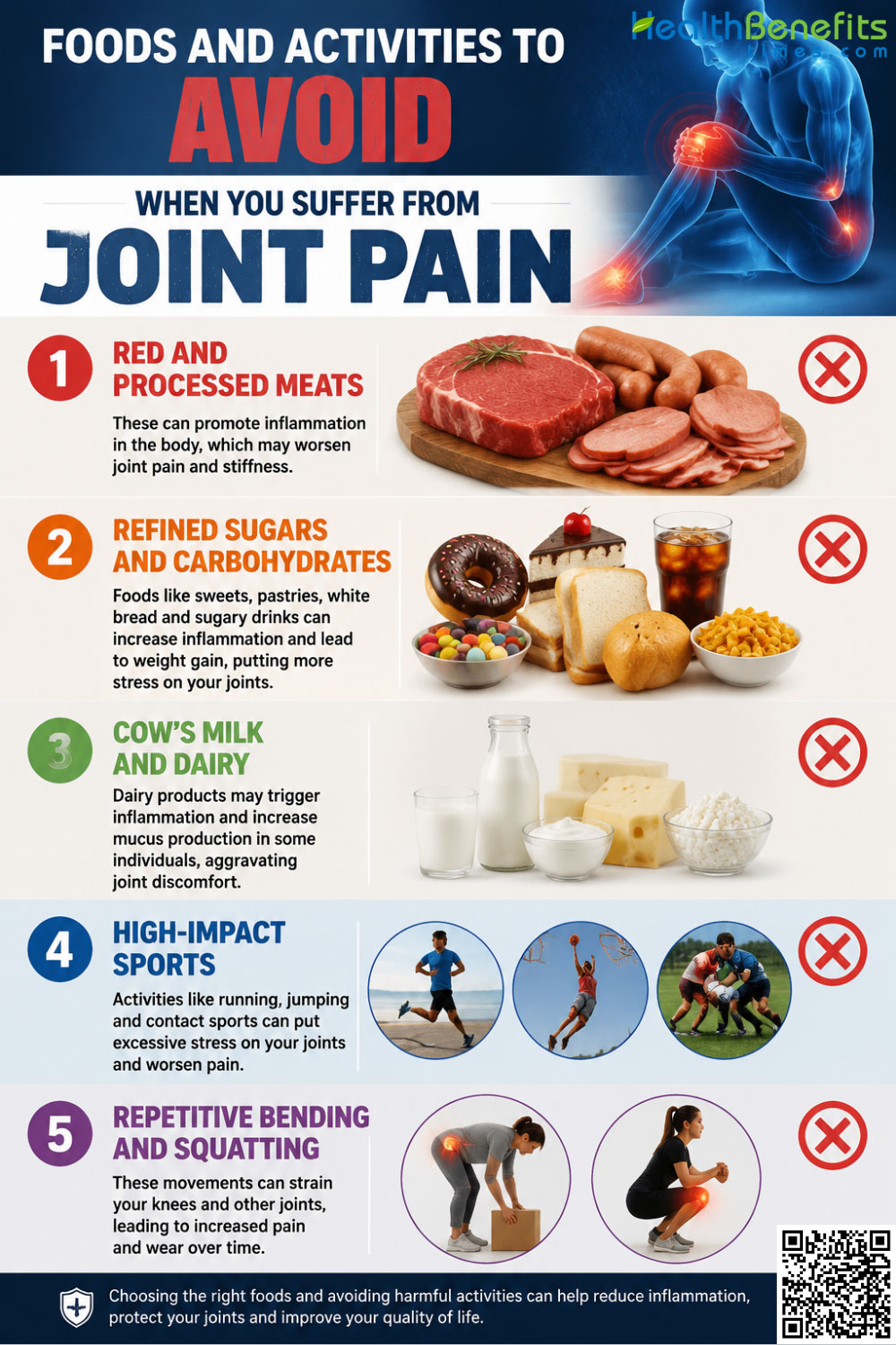 Foods and Activities to Avoid When You suffer from Joint Pain