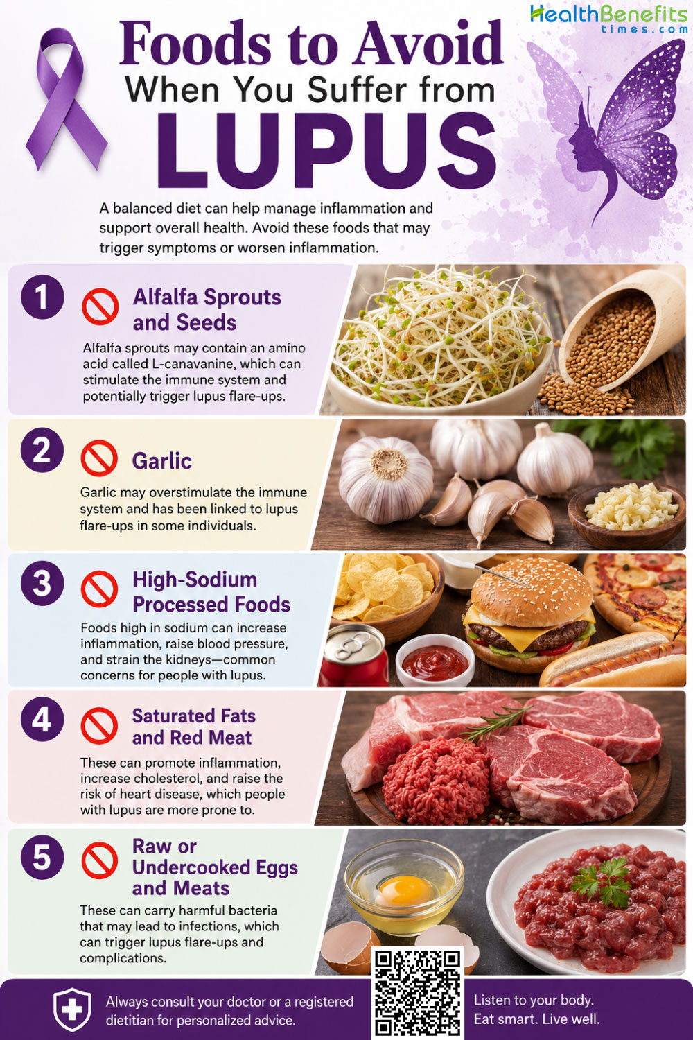 Foods to Avoid When You Suffer from Lupus