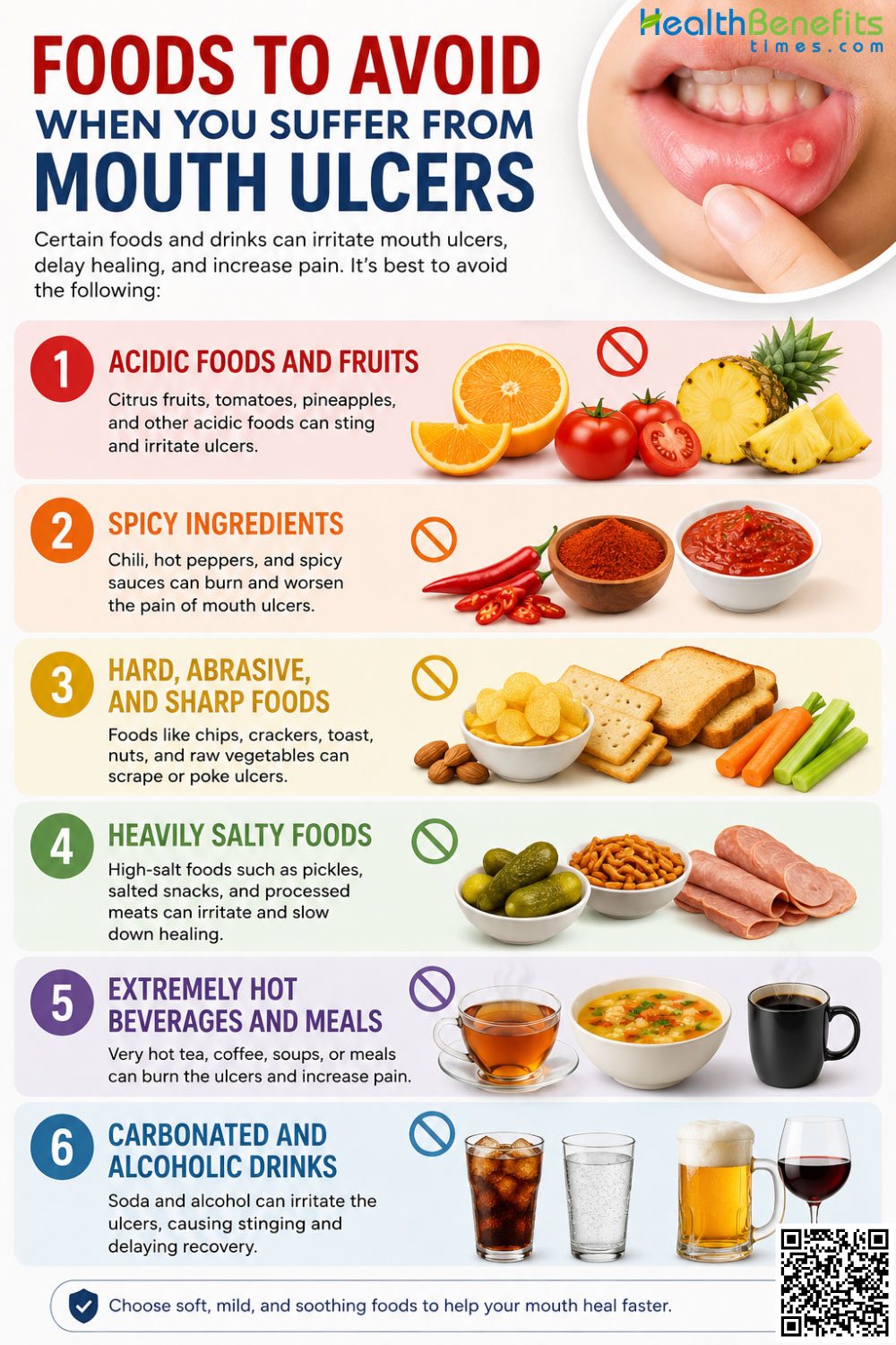 Foods to Avoid When You Suffer from Mouth Ulcers