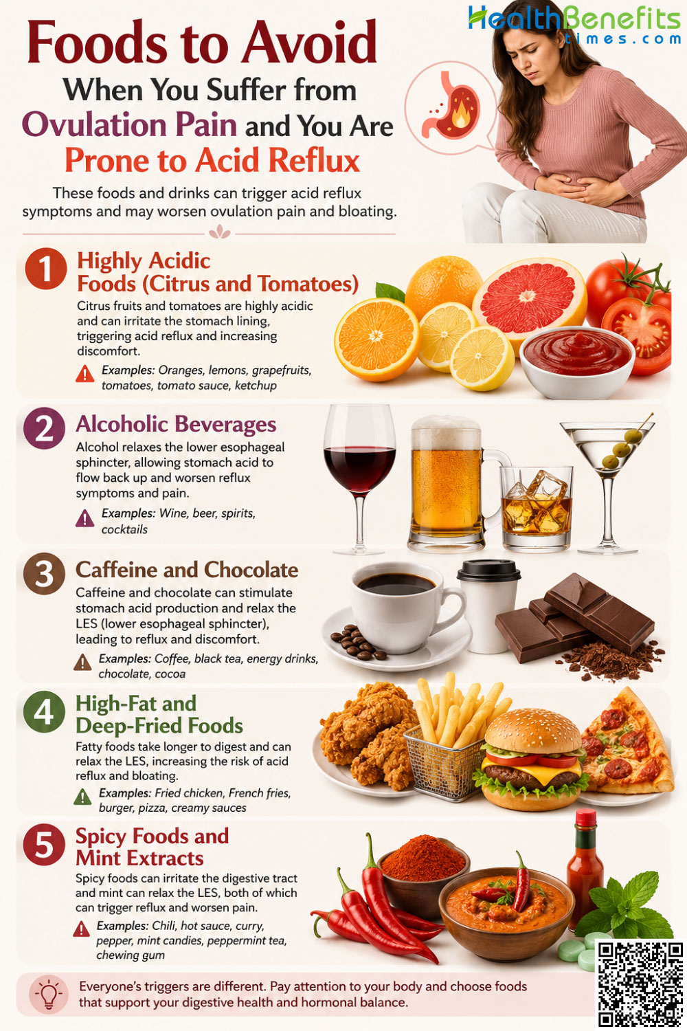 Foods to Avoid When You Suffer from Ovulation Pain and You Are Prone to Acid Reflux