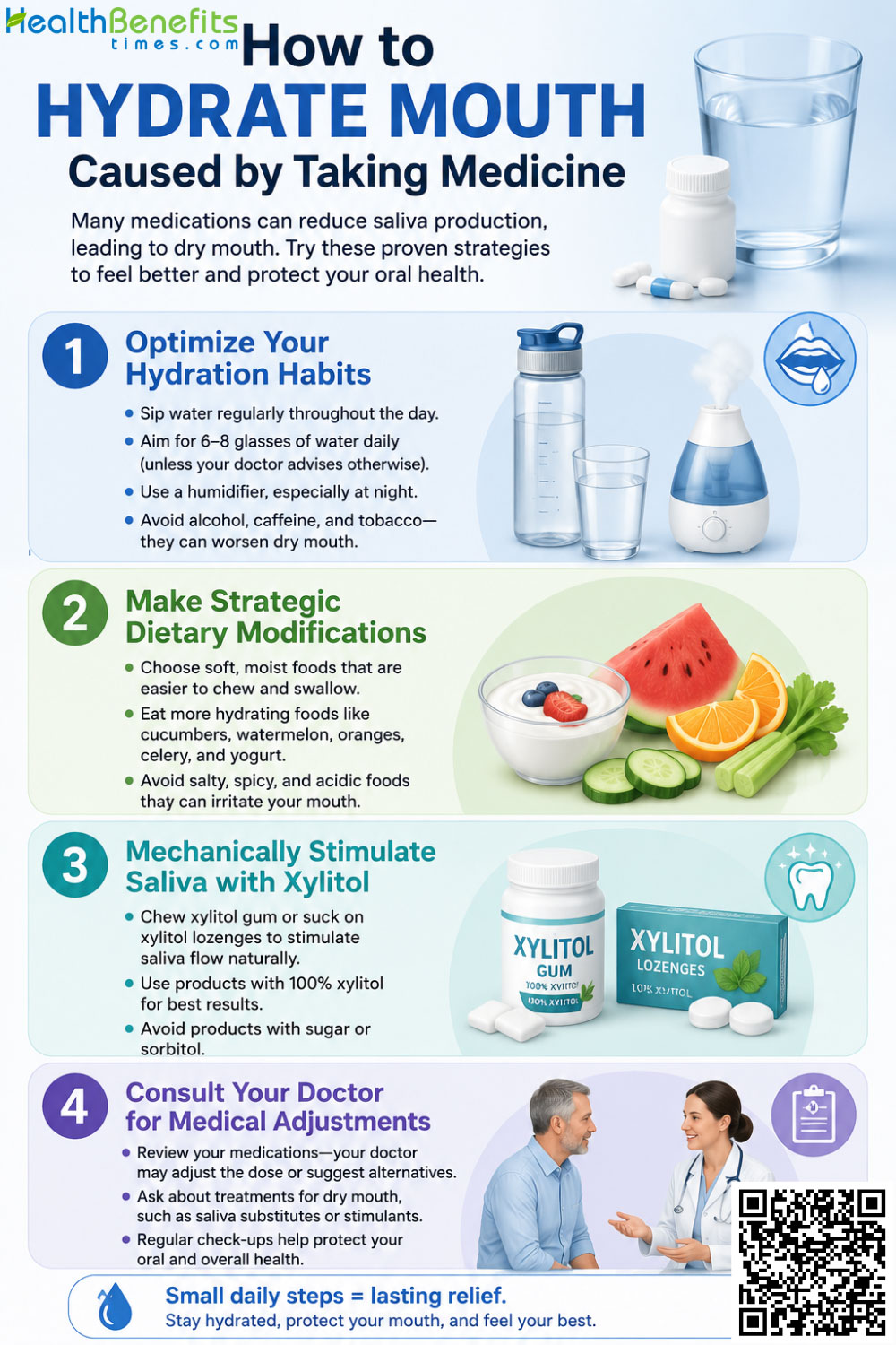 How to hydrate mouth Caused by taking medicine?