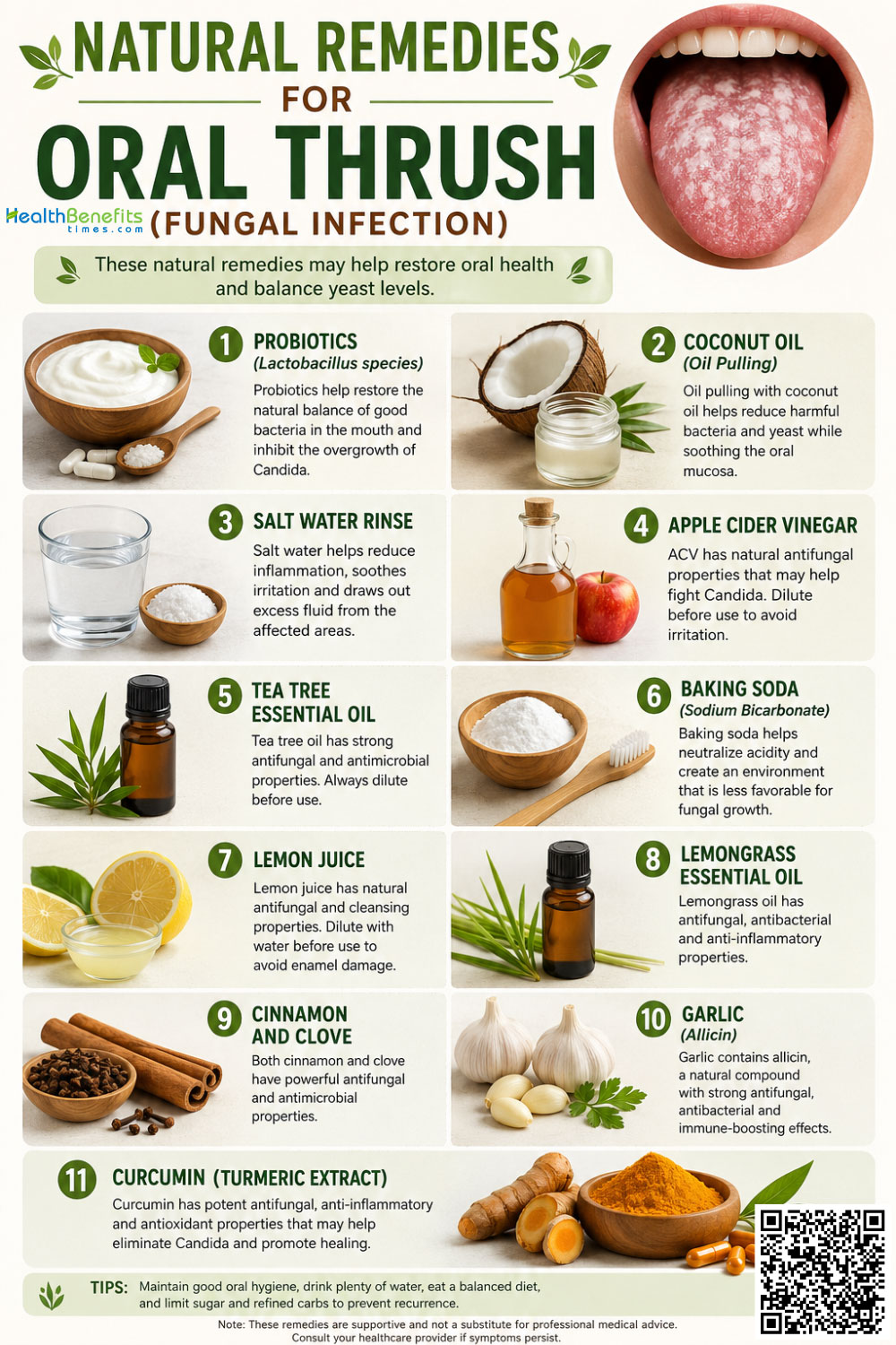 Natural Remedies for Oral thrush (fungal infection)