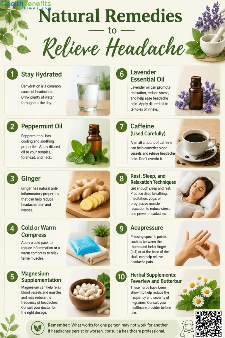 Natural Remedies to Relieve Headache - Health Benefits