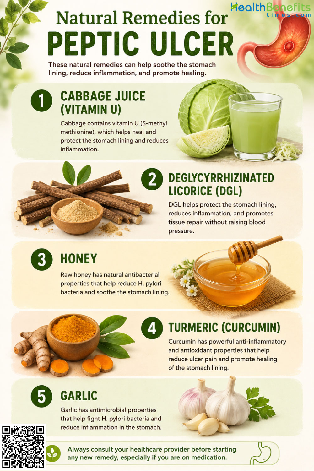 Natural remedies for Peptic ulcer