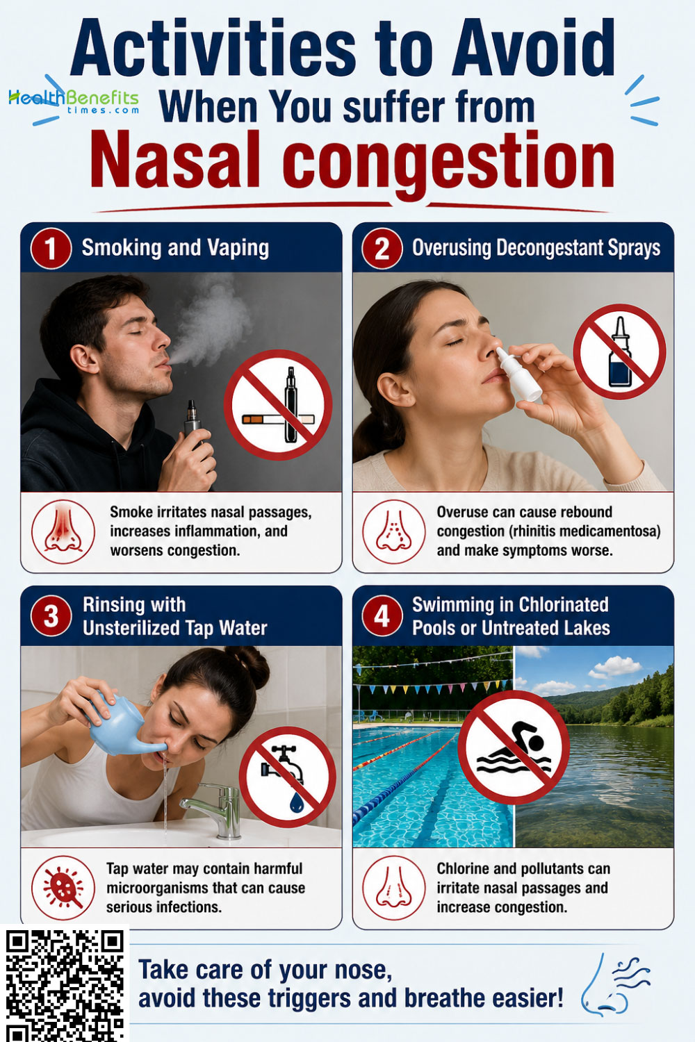 Activities to Avoid When You suffer from Nasal congestion