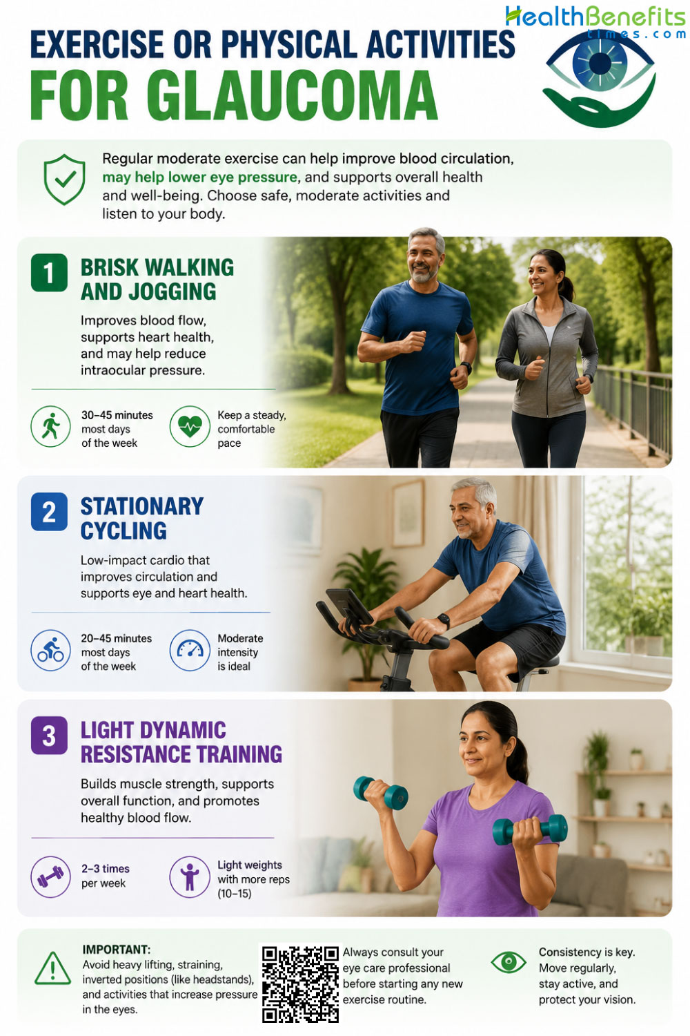 exercise or physical activities for Glaucoma