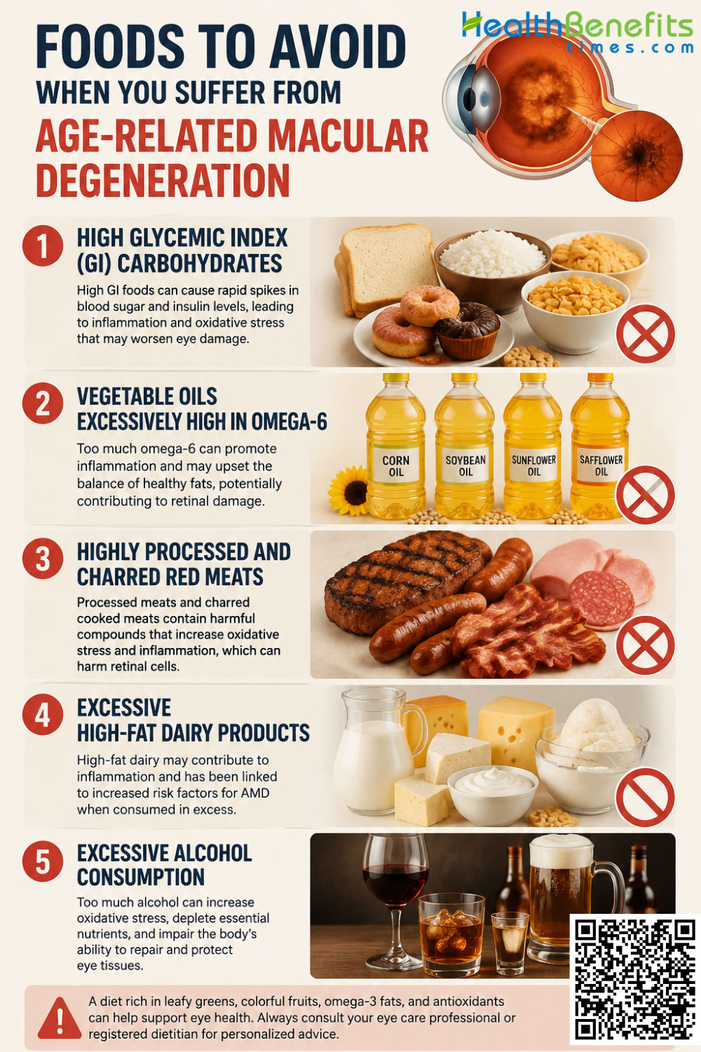 Foods to Avoid When You Suffer From Age-Related Macular Degeneration