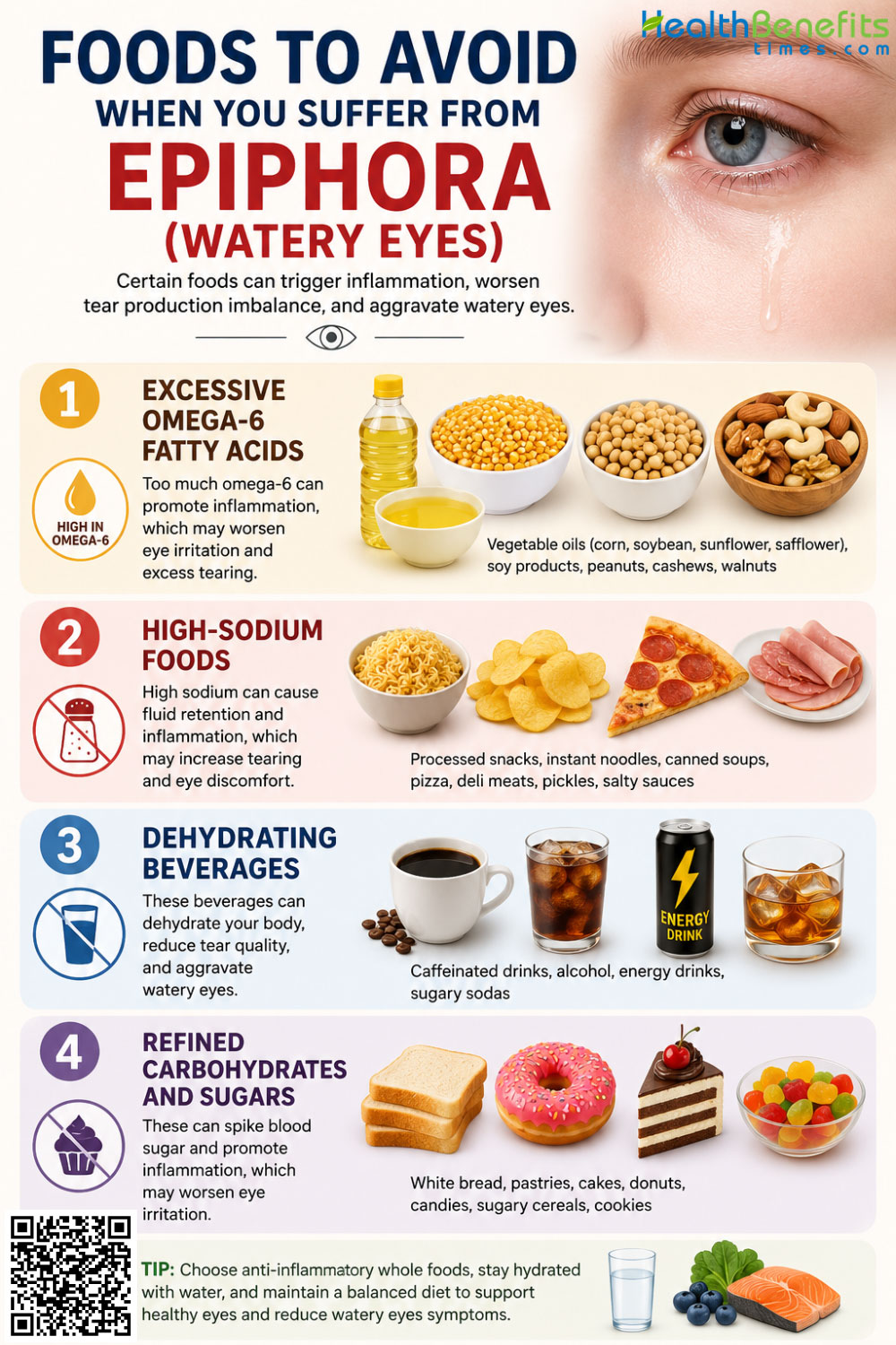Foods to Avoid When You Suffer From Epiphora (Watery Eyes)