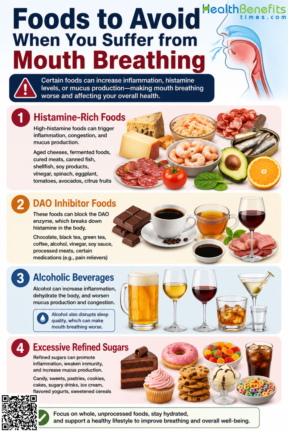 Foods to Avoid When You Suffer from Mouth Breathing