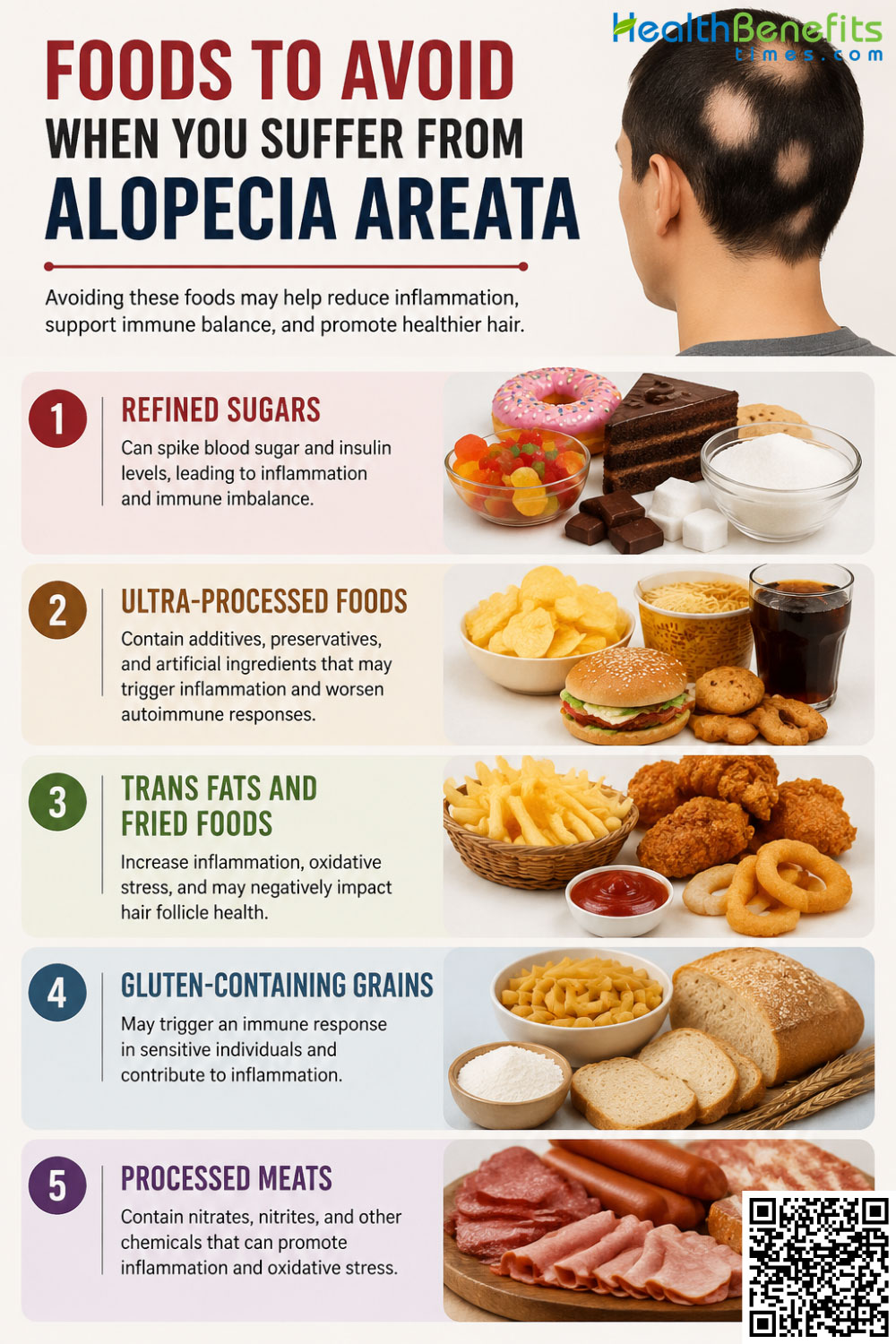 Foods to Avoid When You suffer from Alopecia Areata