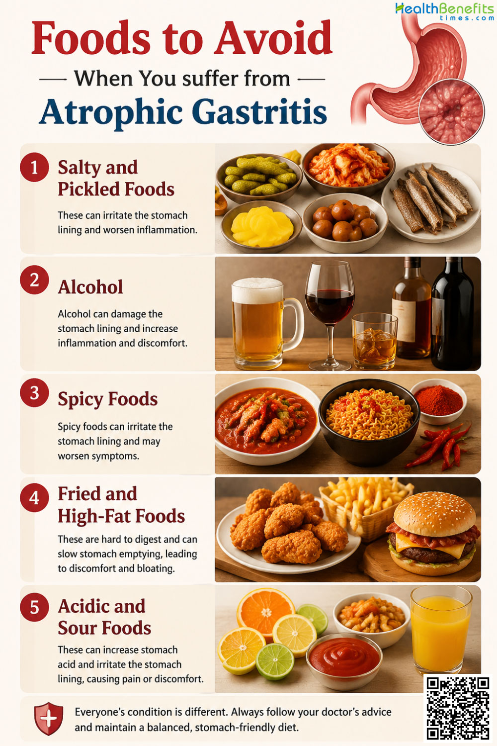 Foods to Avoid When You suffer from Atrophic Gastritis