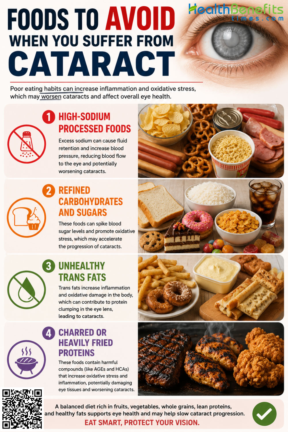 Foods to Avoid When You suffer from Cataract