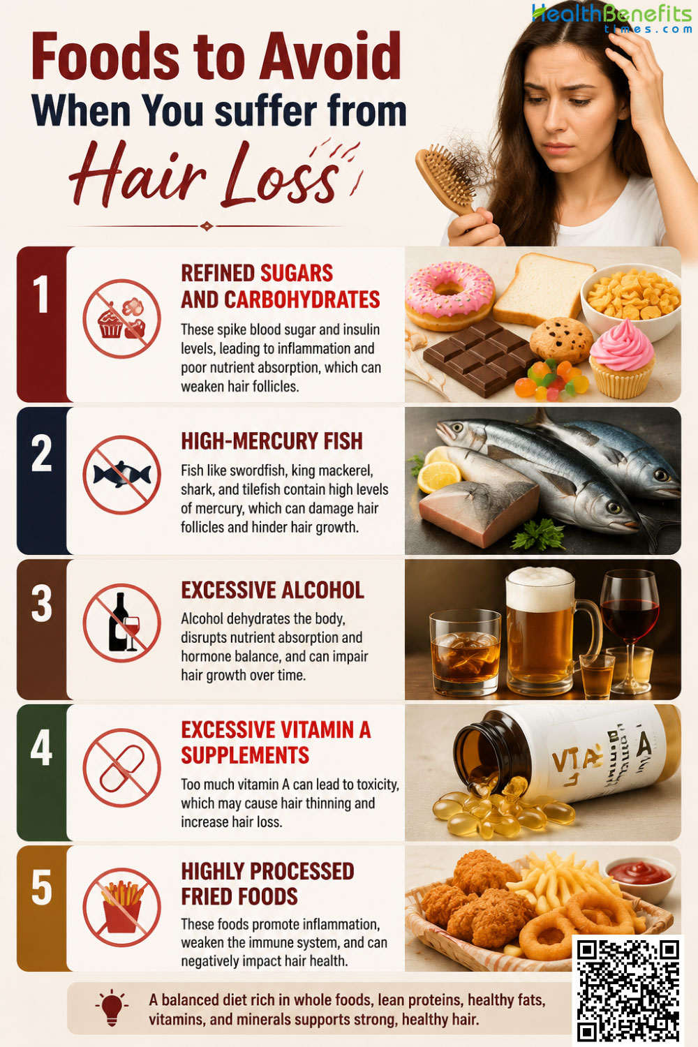 Foods to Avoid When You suffer from Hair Loss