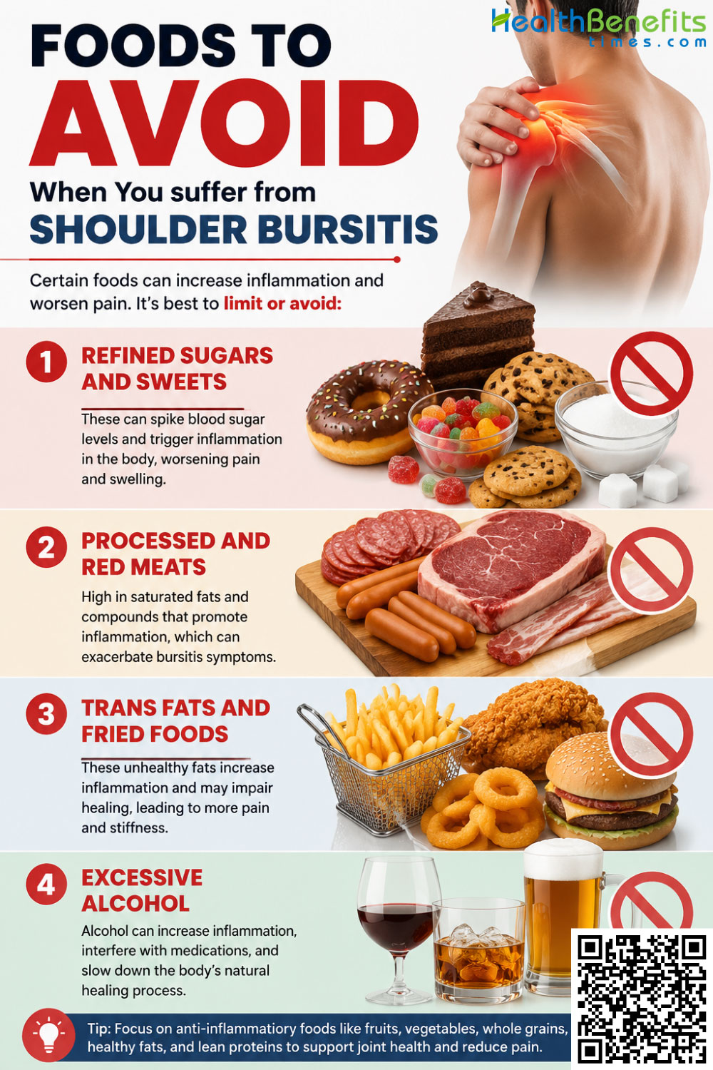 Foods to Avoid When You suffer from Shoulder Bursitis