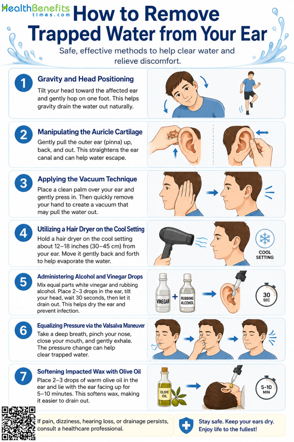 How to Remove Trapped Water from Your Ear