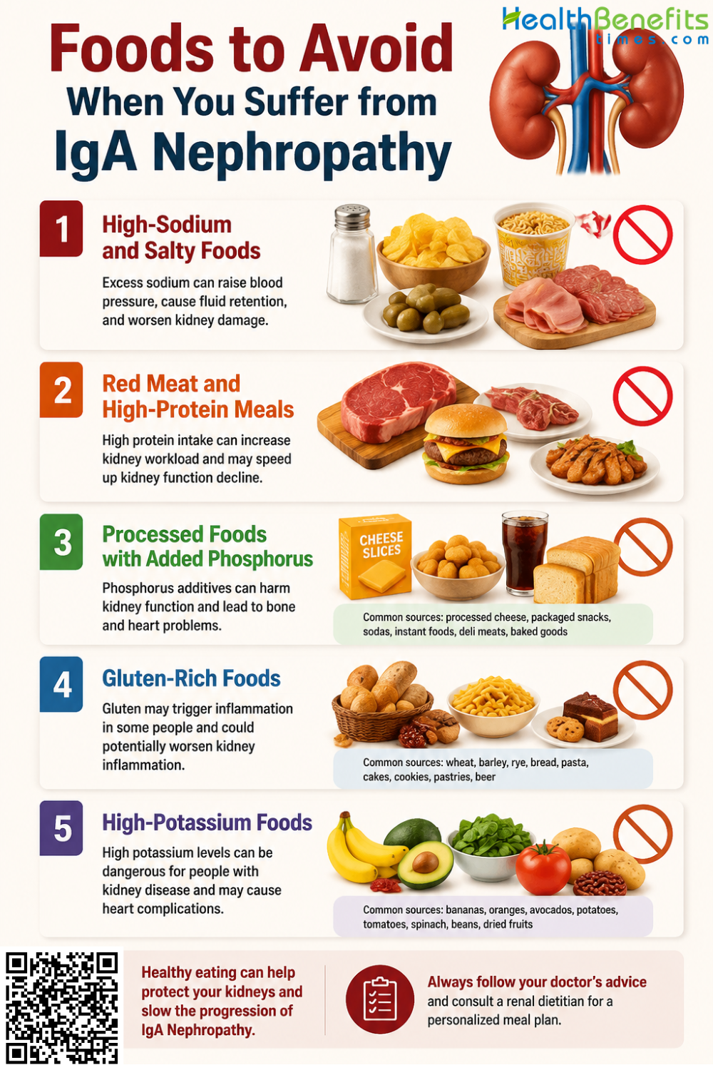 Foods to Avoid When You Suffer from IgA Nephropathy