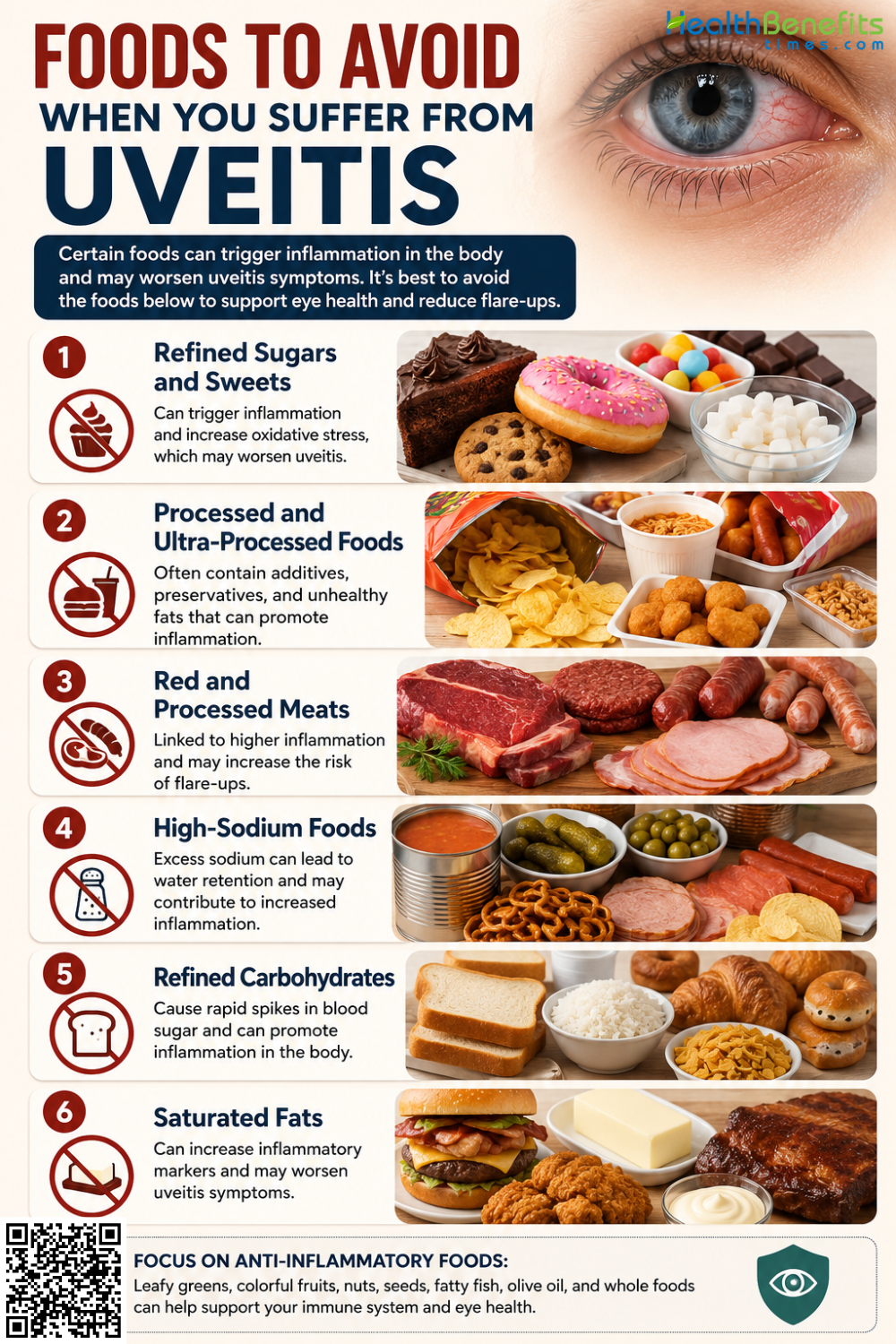 Foods to Avoid When You suffer from Uveitis