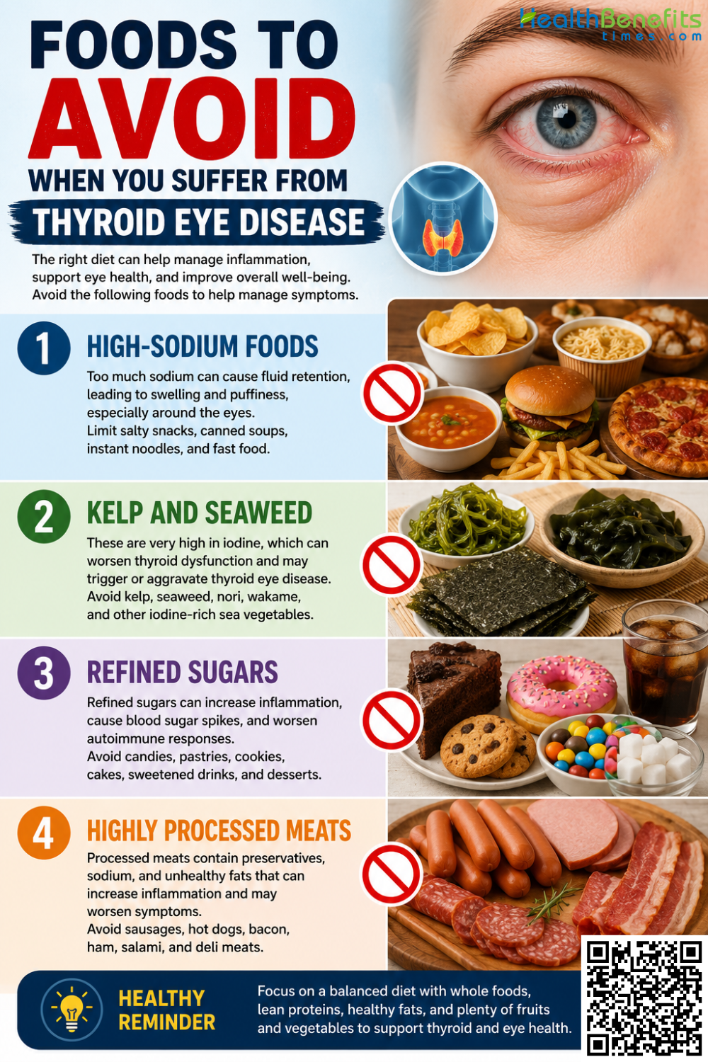 Foods to Avoid When You Suffer from Thyroid Eye Disease