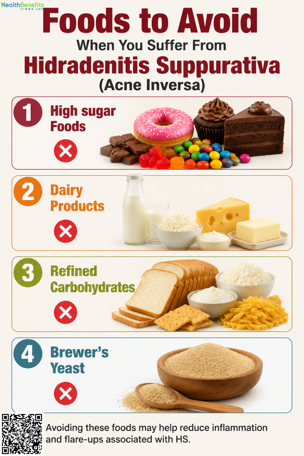 Foods to Avoid When You Suffer From Hidradenitis Suppurativa (Acne Inversa)