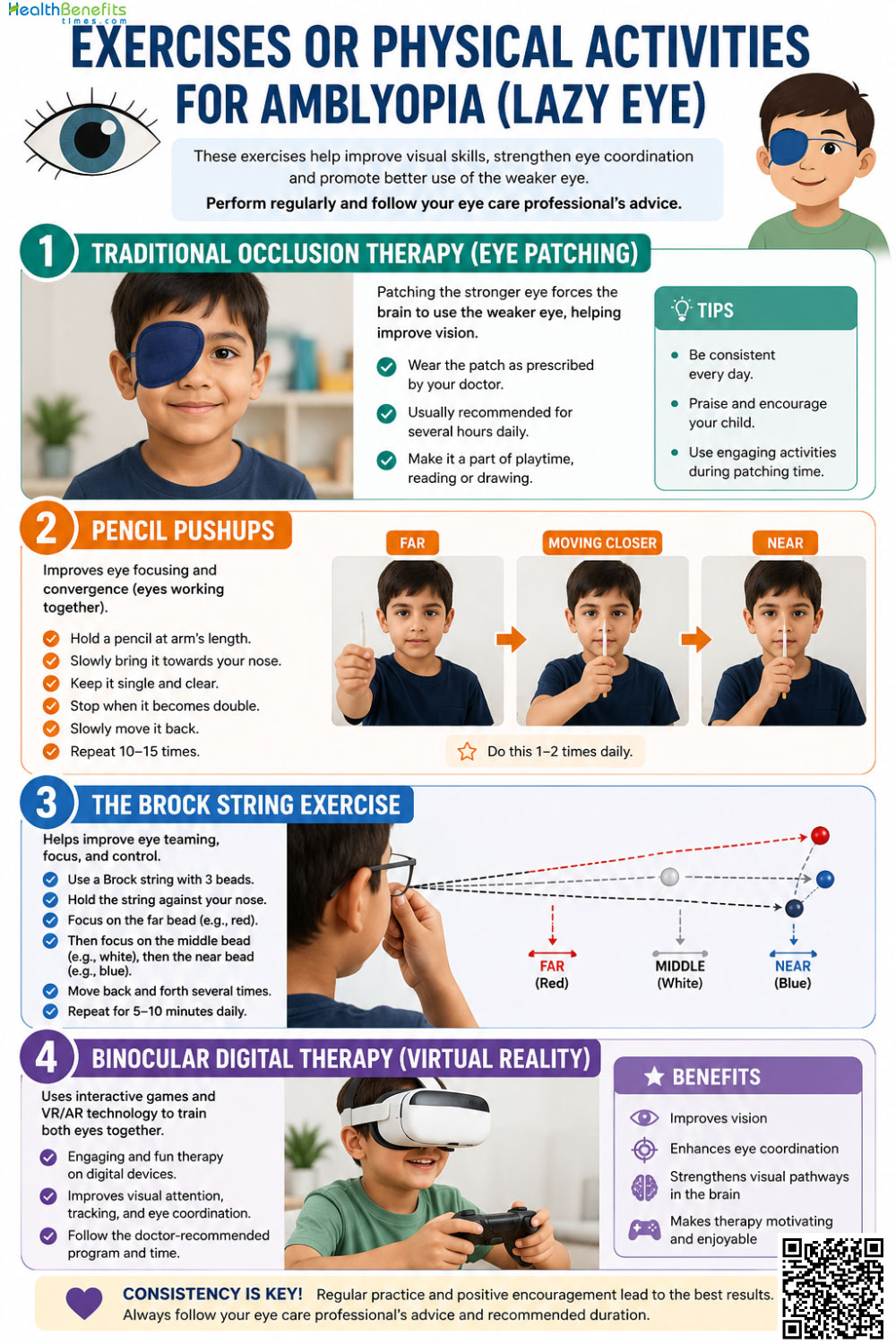 exercise or physical activities for Amblyopia (Lazy Eye)