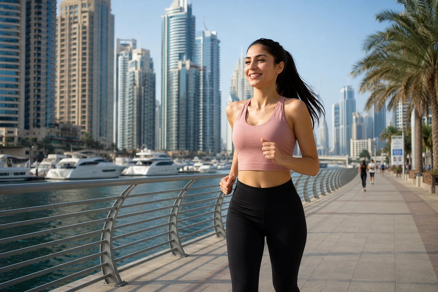 Dubai Marina Jogger by the Waterfront