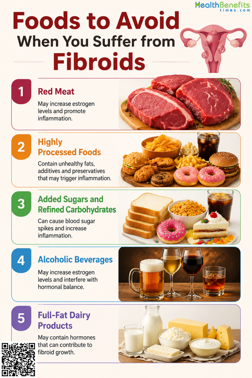 Foods to Avoid When You Suffer from Fibroids