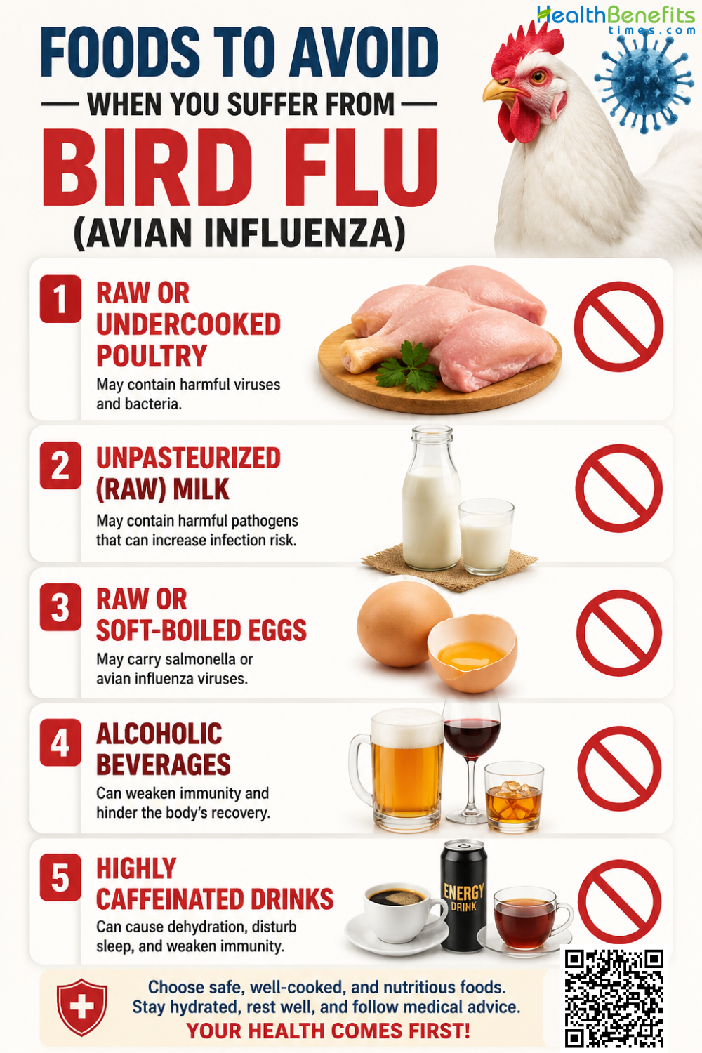 Foods to Avoid When You suffer from Bird flu (Avian Influenza)
