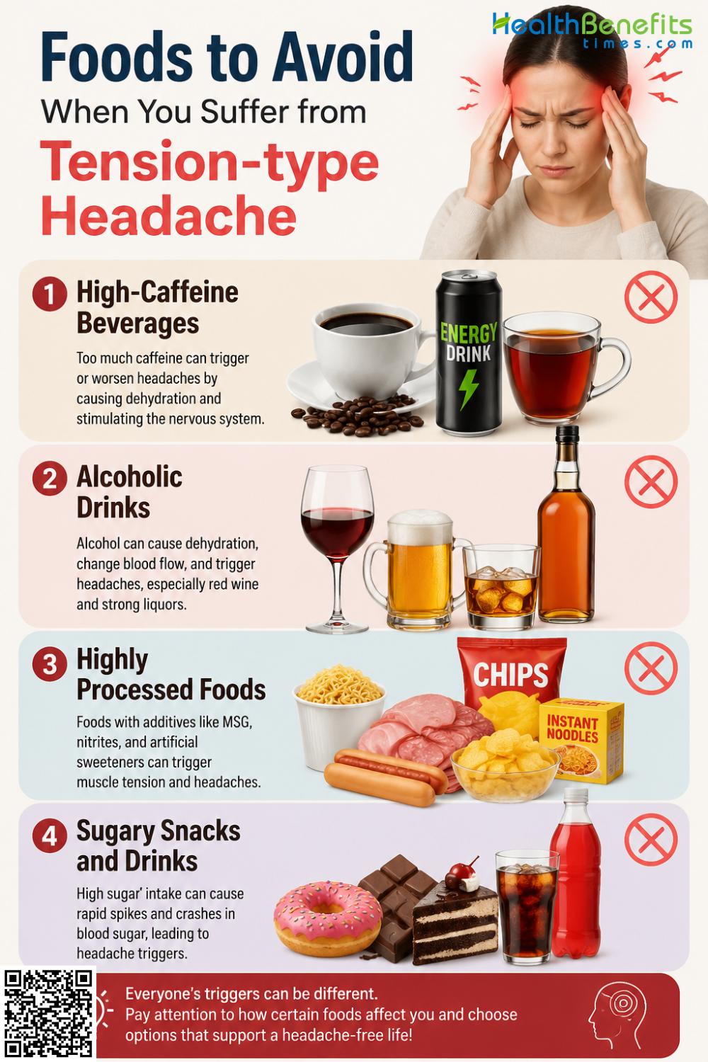 Foods to Avoid When You Suffer from Tension-type Headache